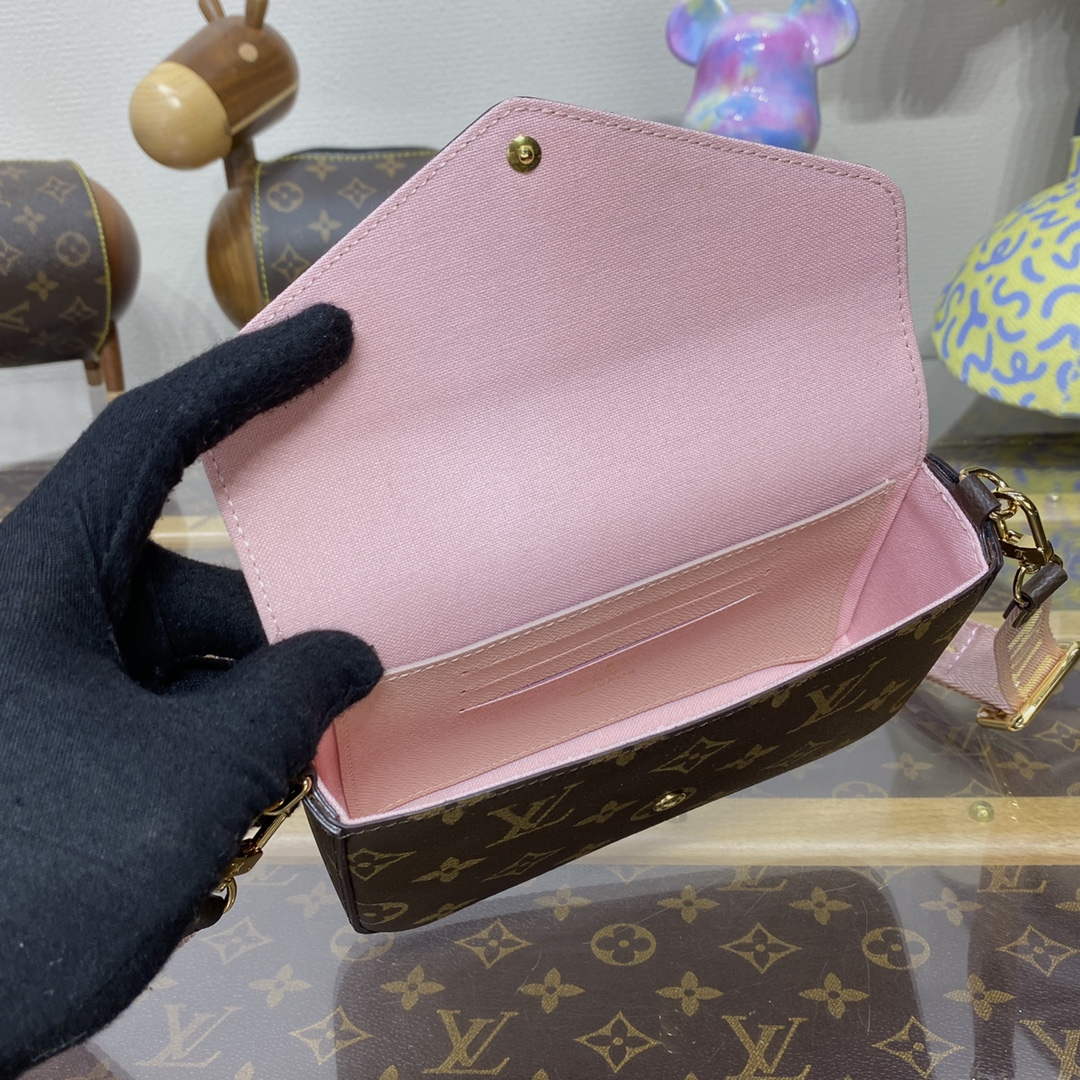 LV M80091 Louis Vuitton F¨¦licie Strap & Go Bag Pink