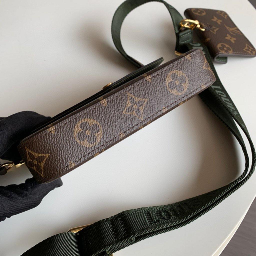 LV M80091 Louis Vuitton Felicie Strap Go Monogram Bag Green - Voguebags