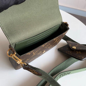 LV M80091 Louis Vuitton Felicie Strap Go Monogram Bag Green - Voguebags