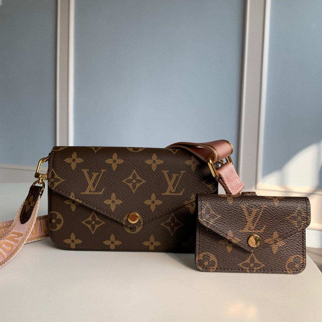 LV M80091 Louis Vuitton Felicie Strap Go Monogram Bag Pink - Voguebags