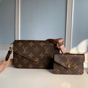 LV M80091 Louis Vuitton Felicie Strap Go Monogram Bag Pink - Voguebags