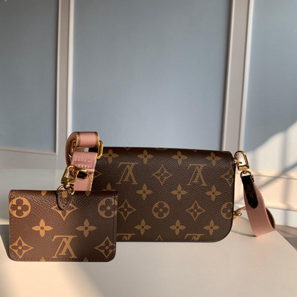LV M80091 Louis Vuitton Felicie Strap Go Monogram Bag Pink - Voguebags