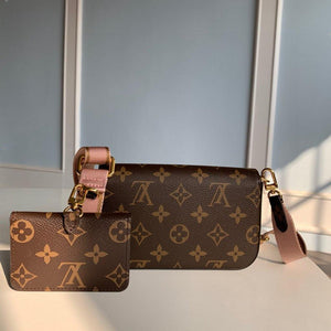 LV M80091 Louis Vuitton Felicie Strap Go Monogram Bag Pink - Voguebags