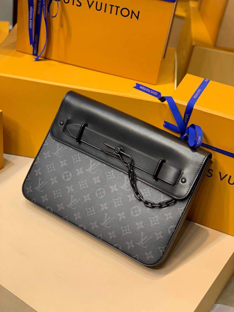 LV M80107 Louis Vuitton Pochette Steamer Monogram Eclipse - luxibagsmall
