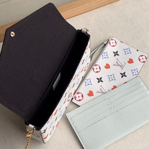 LV M80232 Louis Vuitton M69977 Game on Felicie Pochette Bag White - Voguebags