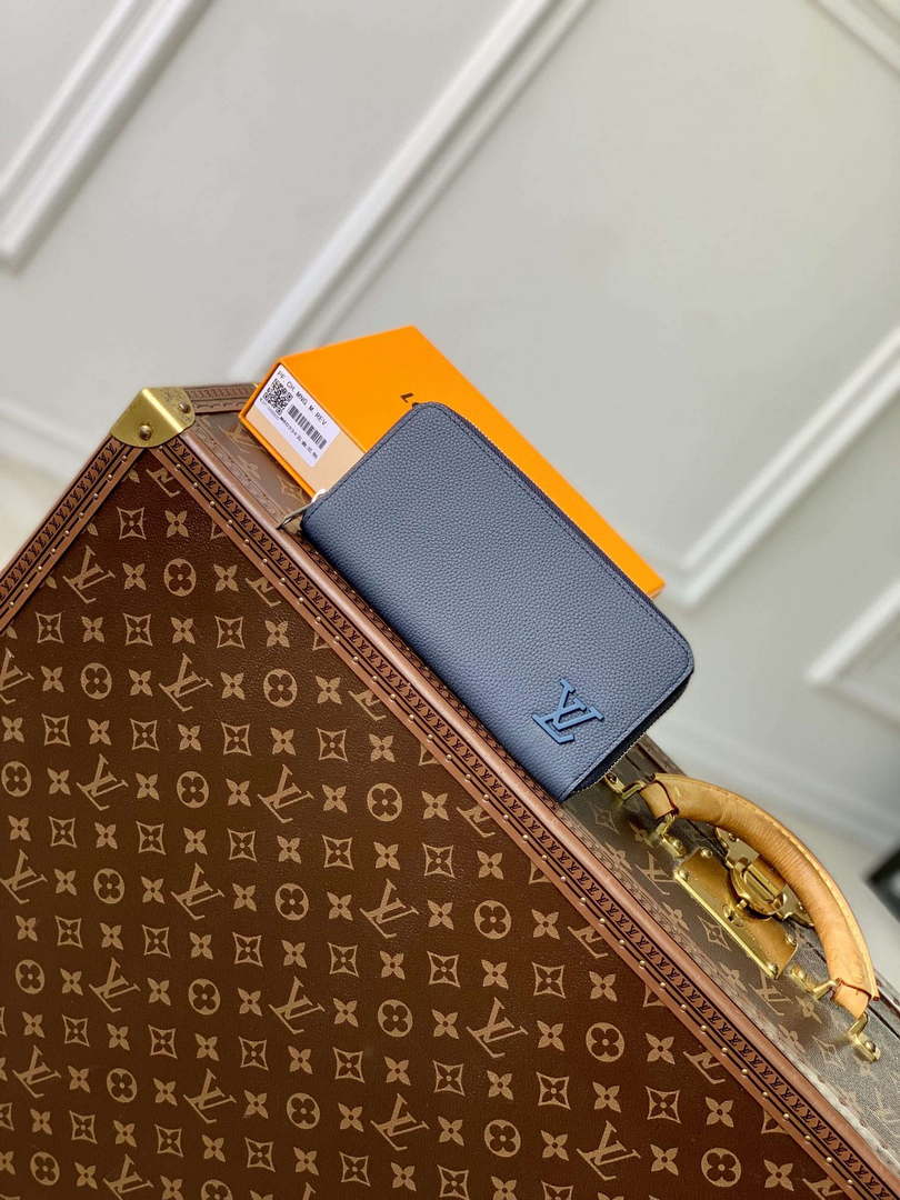 LV M80334 Louis Vuitton Zippy Wallet Horizontal Navy Blue