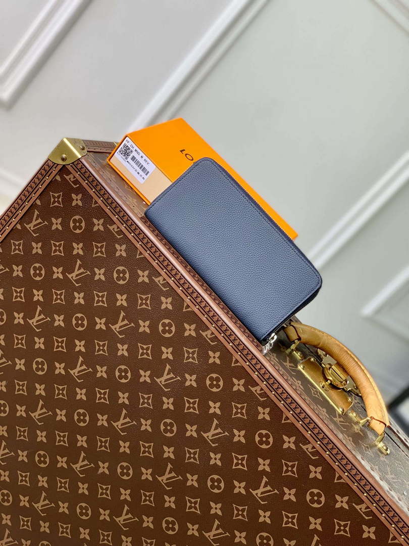LV M80334 Louis Vuitton Zippy Wallet Horizontal Navy Blue