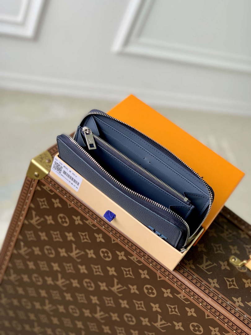 LV M80334 Louis Vuitton Zippy Wallet Horizontal Navy Blue