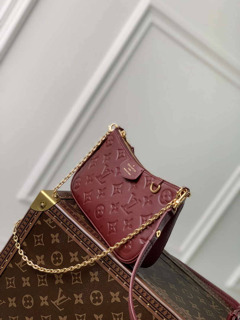 LV M80349 Louis Vuitton Easy Pouch On Strap Bag Wine Red - Default Title - View 3