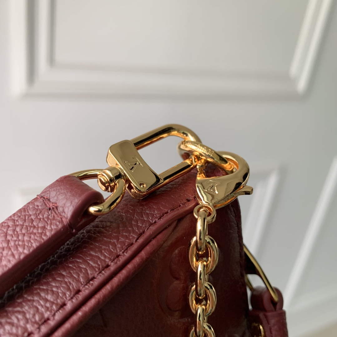 LV M80349 Louis Vuitton Easy Pouch On Strap Bag Wine Red - Default Title - View 6