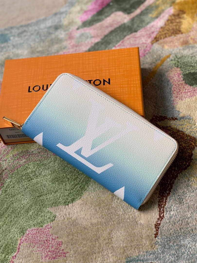 LV M80360 Louis Vuitton Zippy Wallet Blue