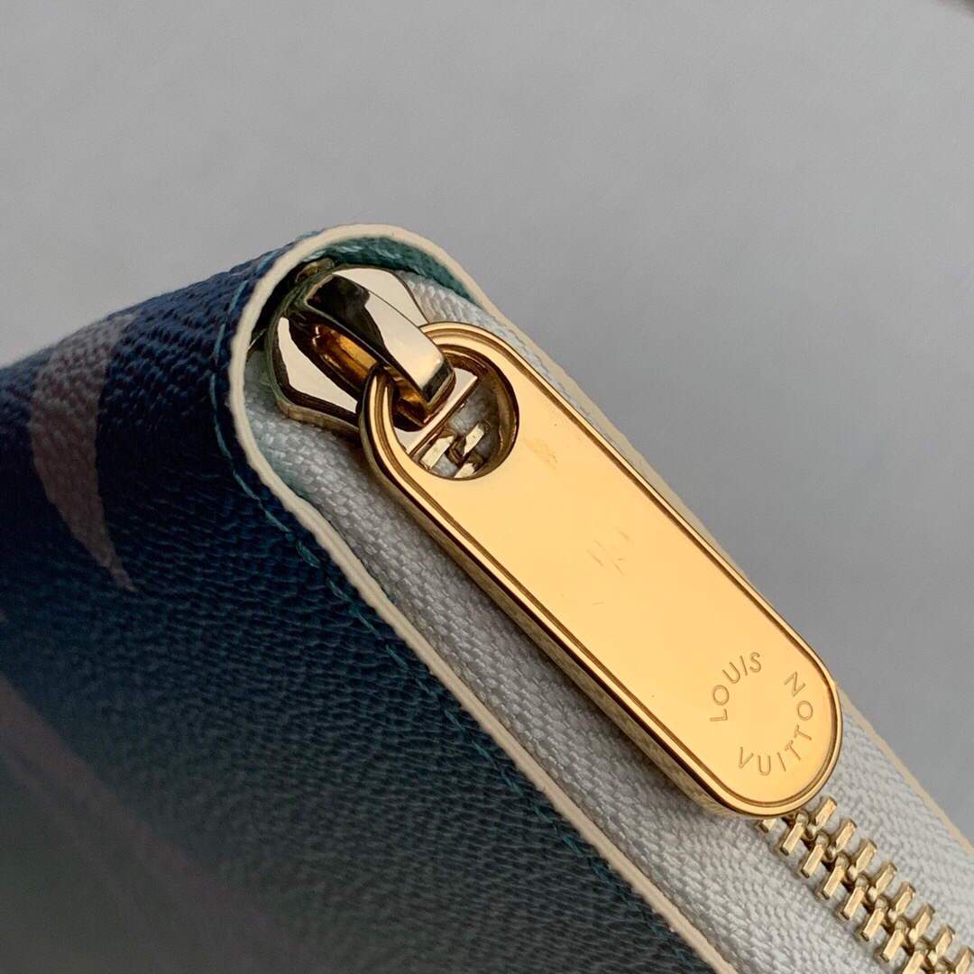LV M80360 Louis Vuitton Zippy Wallet Blue