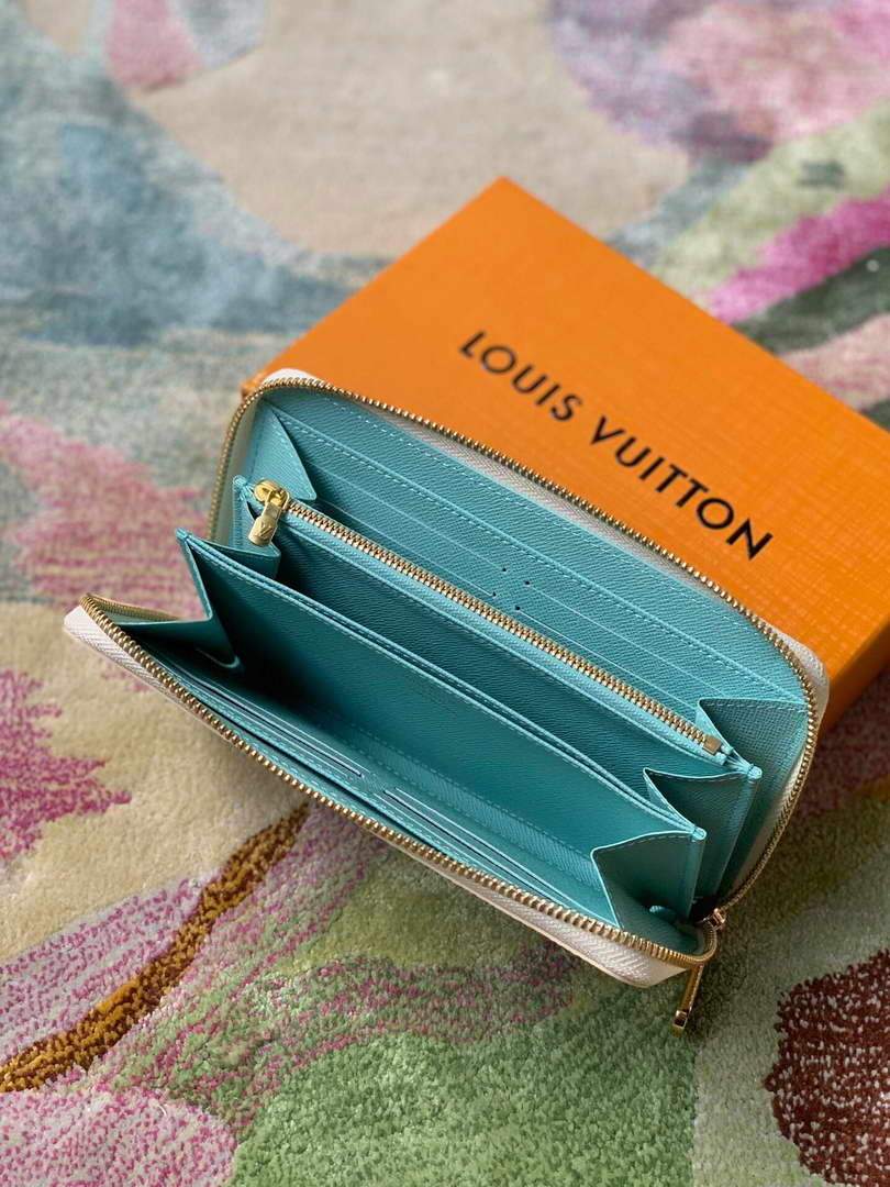 LV M80360 Louis Vuitton Zippy Wallet Blue