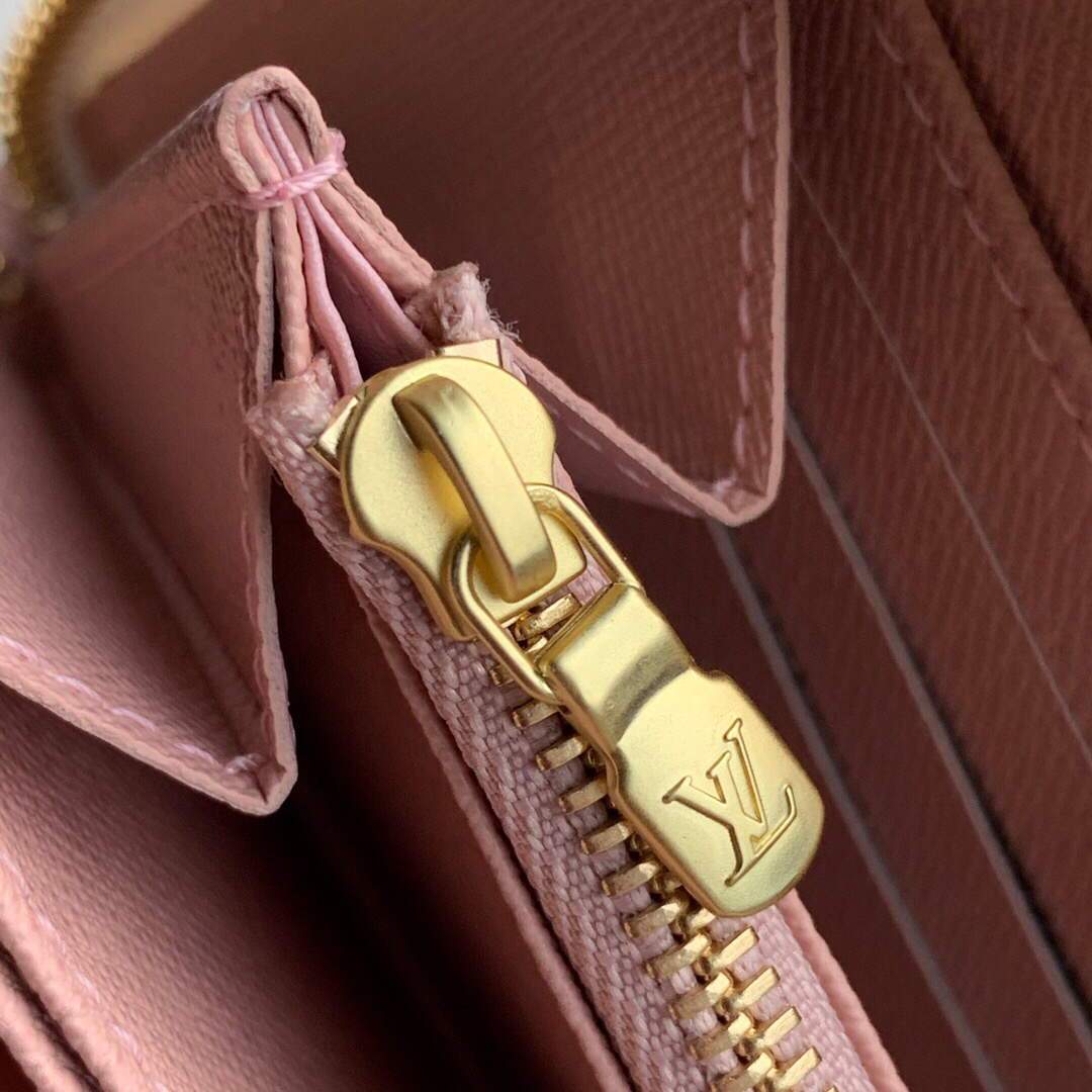 LV M80359 Louis Vuitton Zippy Wallet Mist Gray