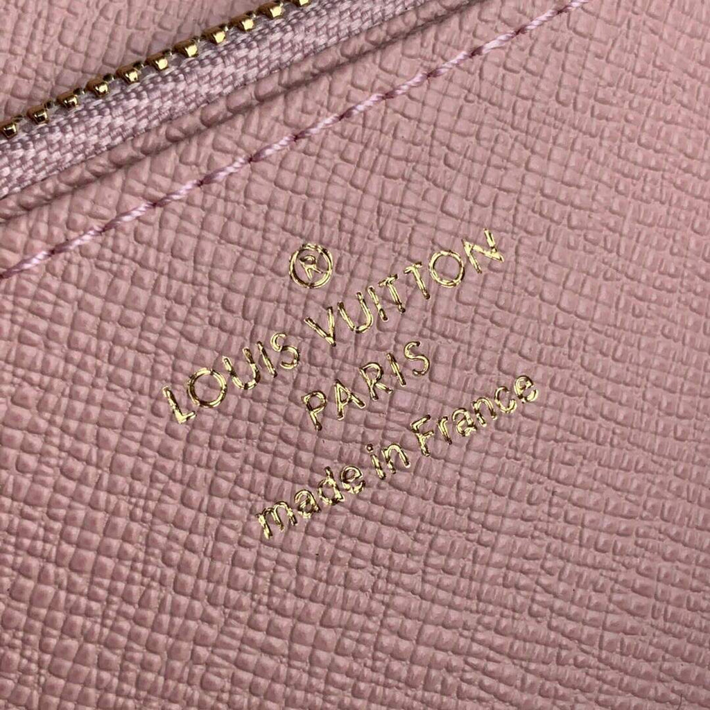 LV M80359 Louis Vuitton Zippy Wallet Mist Gray