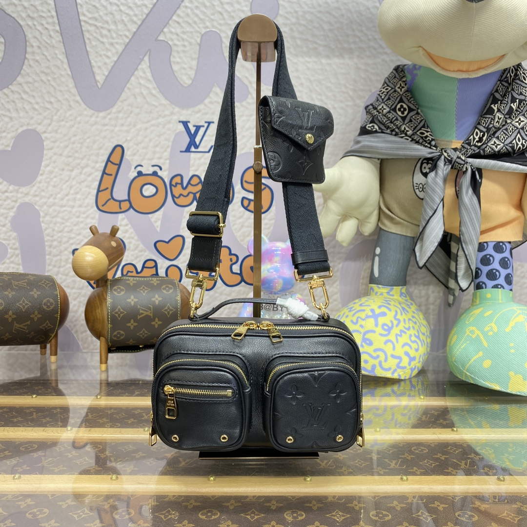 LV M80450 Louis Vuitton Utility Crossbody Bag Black - Default Title - View 1