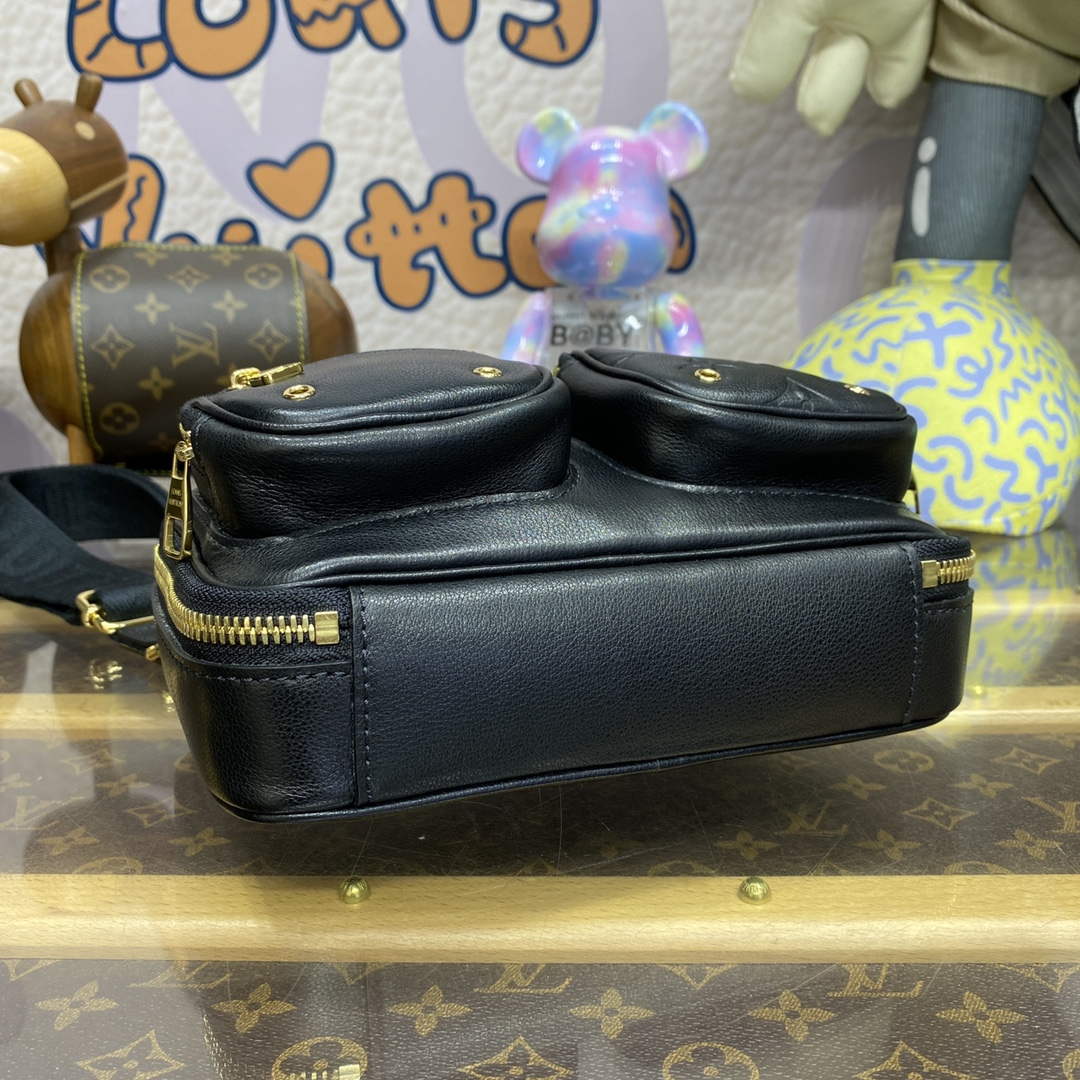 LV M80450 Louis Vuitton Utility Crossbody Bag Black - Default Title - View 4