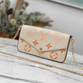 LV M80498 Louis Vuitton F¨¦licie Pochette Bag Cream - luxibagsmall