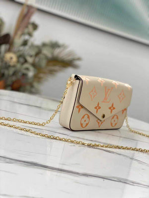 LV M80498 Louis Vuitton F¨¦licie Pochette Bag Cream - luxibagsmall