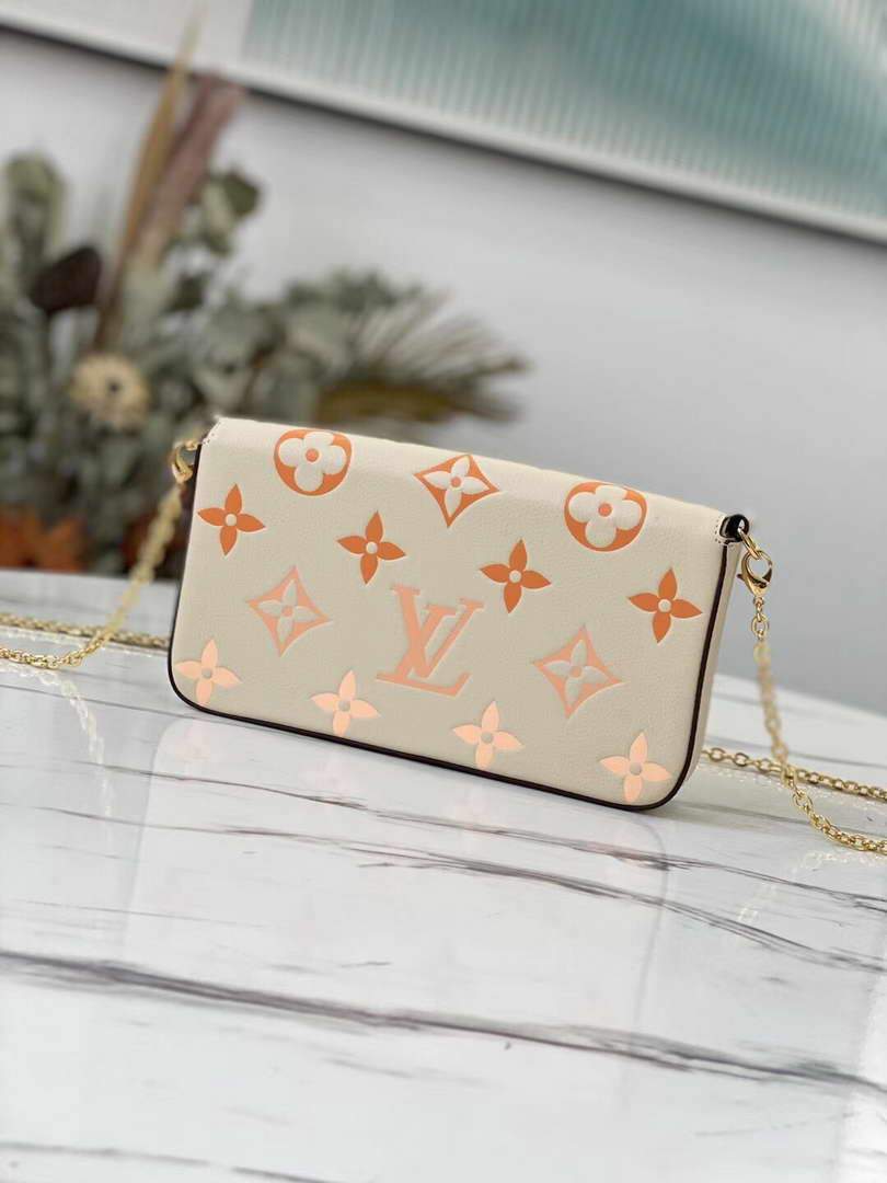 LV M80498 Louis Vuitton F¨¦licie Pochette Bag Cream - luxibagsmall