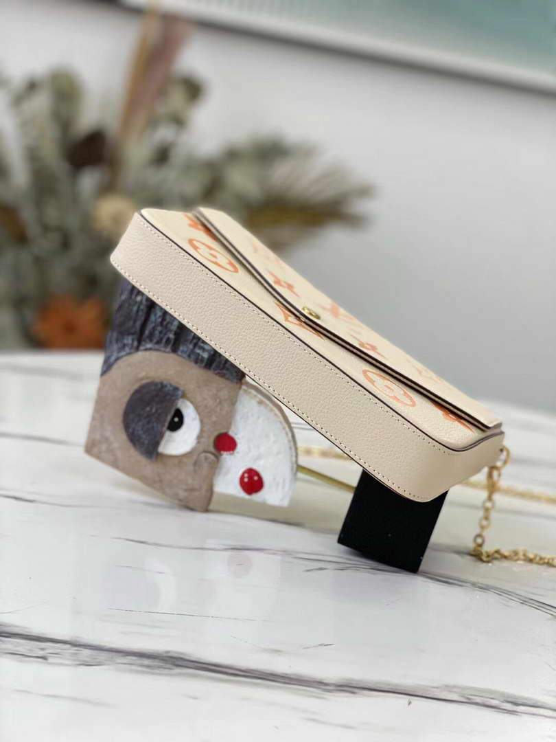 LV M80498 Louis Vuitton F¨¦licie Pochette Bag Cream - luxibagsmall