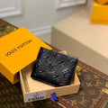 LV M80520 Louis Vuitton Slender Wallet Black Leather