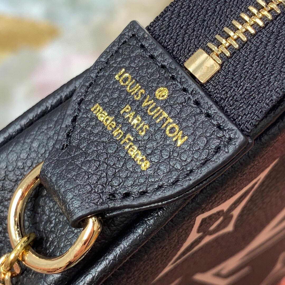 LV M80732 Mini Pochette Accessoires Bicolor Monogram Empreinte Leather Black and Beige - Default Title - View 4