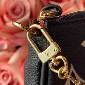 LV M80732 Mini Pochette Accessoires Bicolor Monogram Empreinte Leather Black and Beige - Default Title - View 5