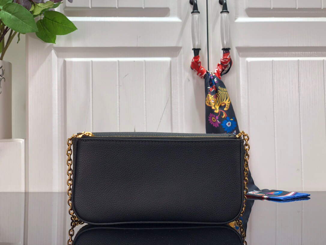 LV M80898 Louis Vuitton Lockme Pouch Black - Default Title - View 3