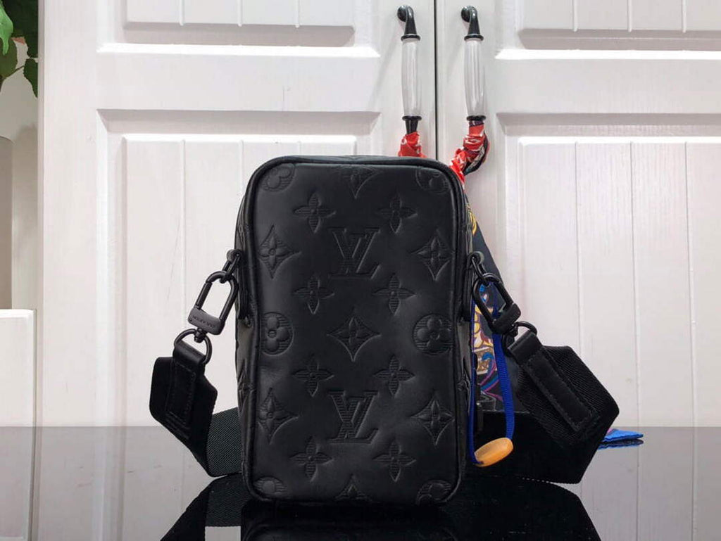 LV M81005 Louis Vuitton Flap Double Phone Pouch Black