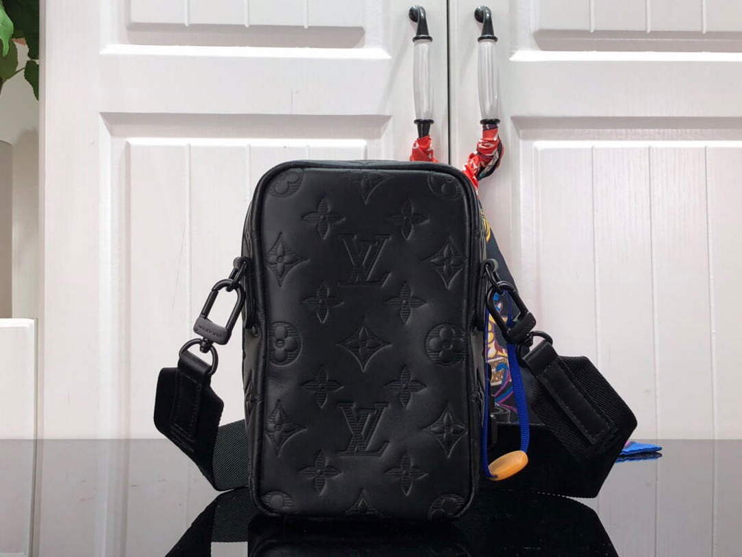 LV M81005 Louis Vuitton Flap Double Phone Pouch Black - Default Title - View 3
