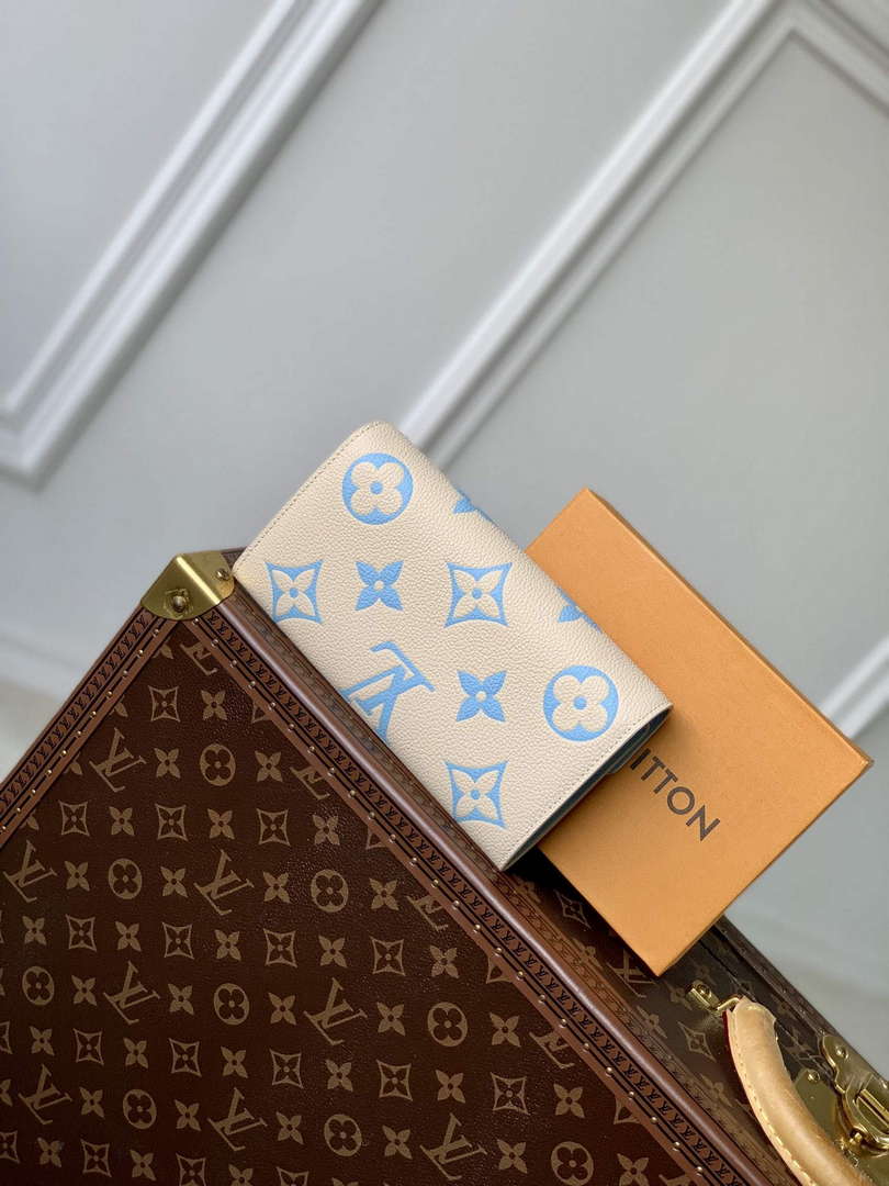 LV M81049 Louis Vuitton Sarah Wallet Blue