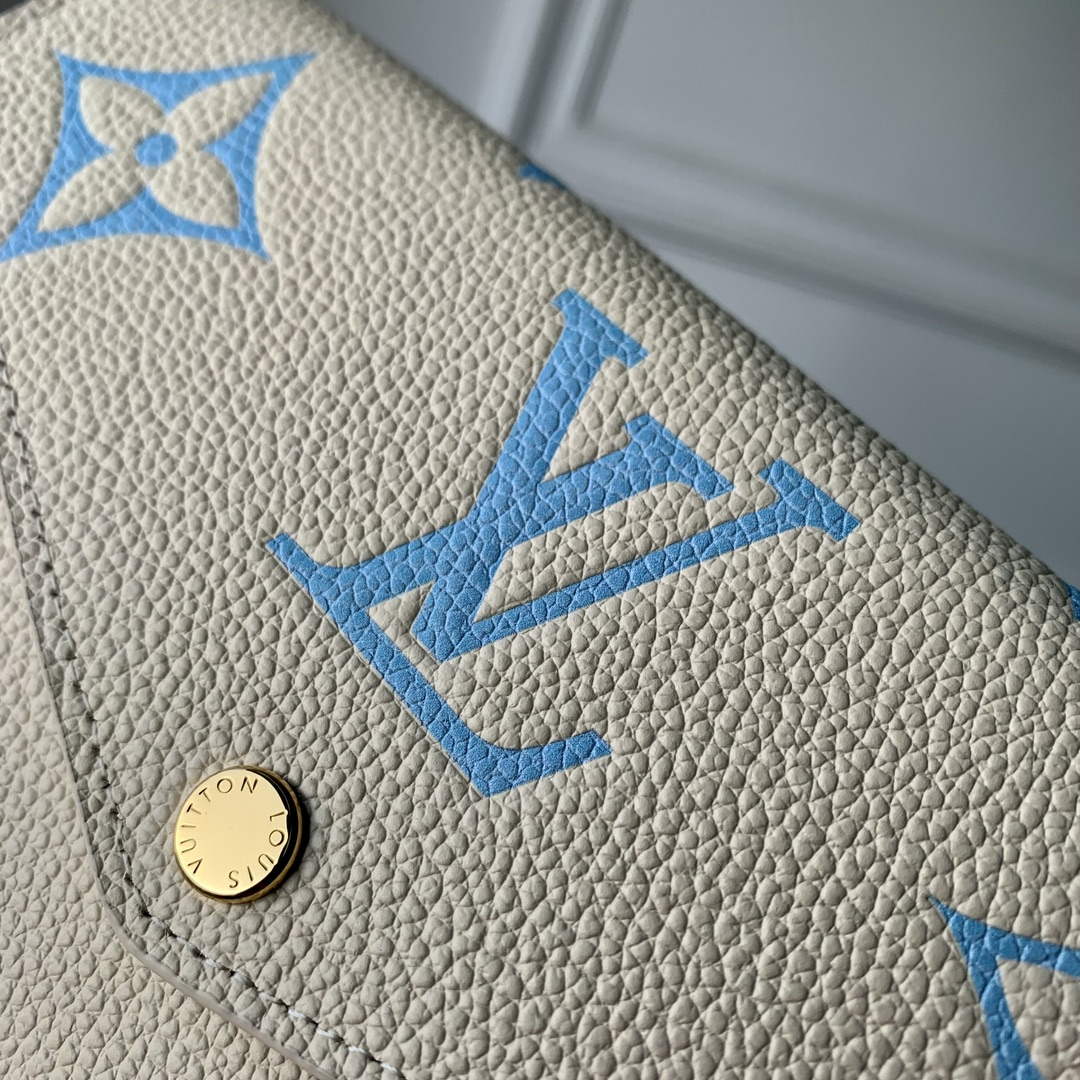 LV M81049 Louis Vuitton Sarah Wallet Blue