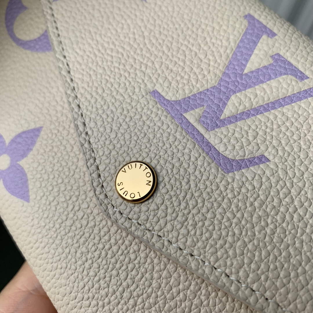 LV M81049 Louis Vuitton Sarah Wallet Taro Purple