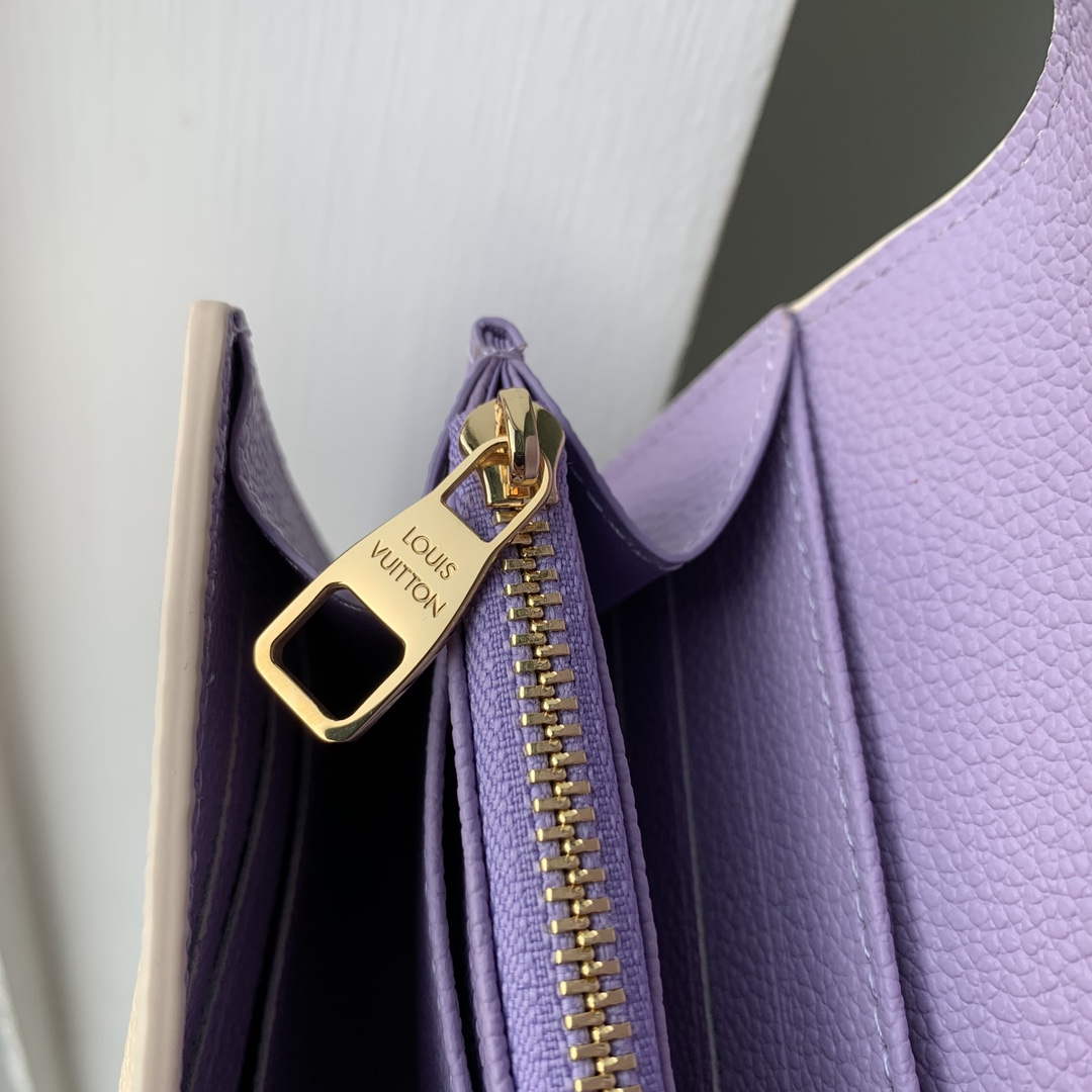 LV M81049 Louis Vuitton Sarah Wallet Taro Purple
