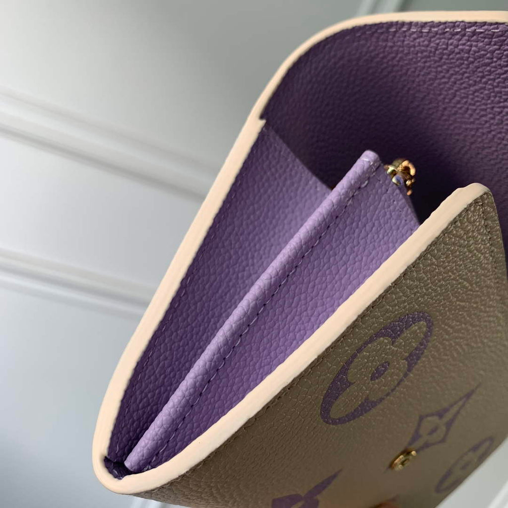 LV M81049 Louis Vuitton Sarah Wallet Taro Purple