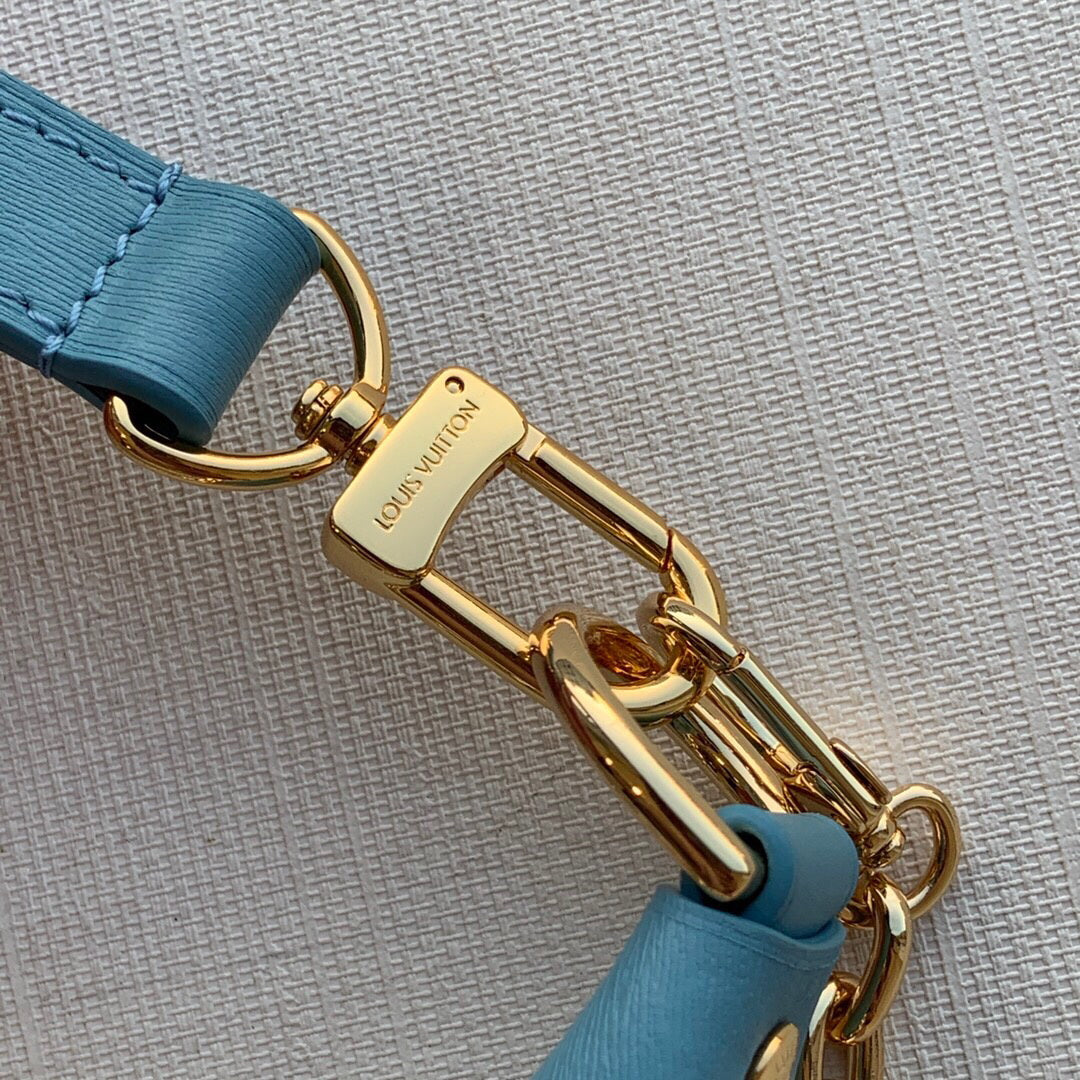 LV M81094 Louis Vuitton Loop Bag Ecru / Blue - Default Title - View 6