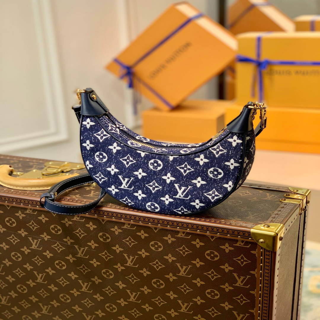 LV M81166 Louis Vuitton Loop Monogram Denim Leather Bag - Default Title - View 2