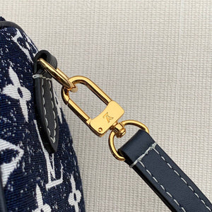 LV M81168 Louis Vuitton Nano Speedy Denim Leather Bag - Default Title - View 5