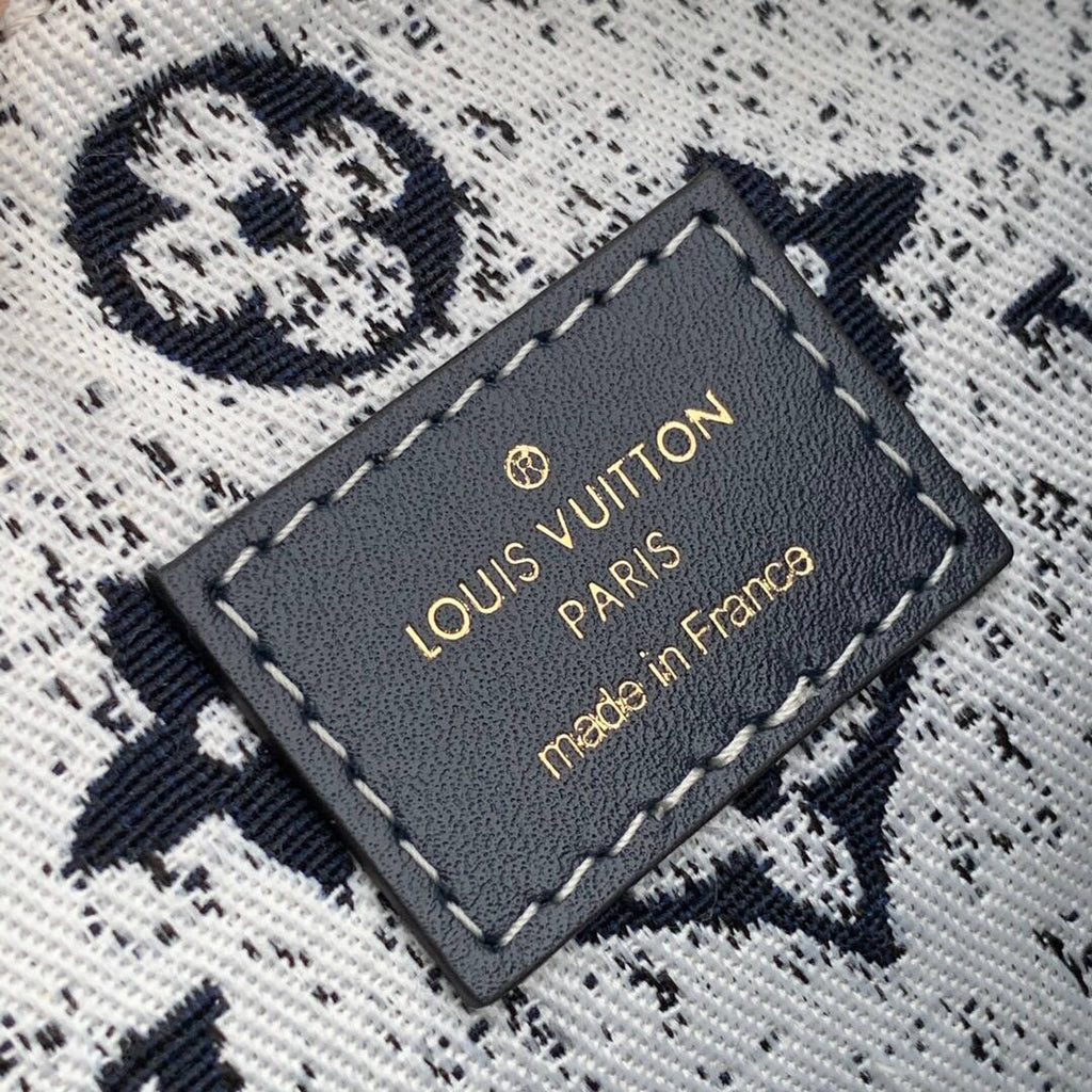LV M81168 Louis Vuitton Nano Speedy Denim Leather Bag