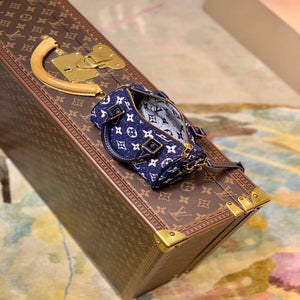 LV M81168 Louis Vuitton Nano Speedy Denim Leather Bag - Default Title - View 8