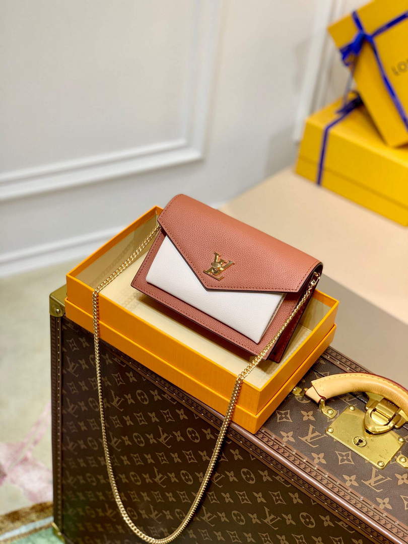 LV M81193 Louis Vuitton Mylockme Chain Pochette Brown - Default Title - View 1