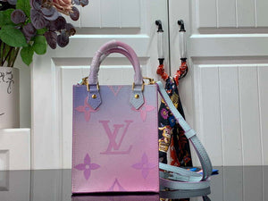 LV M81341 Louis Vuitton Louis Vuitton Petit Sac Plat Bag Monogram - Default Title - View 1