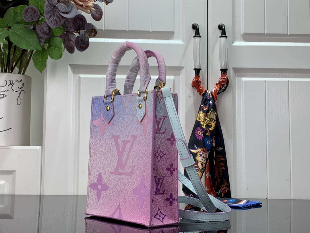 LV M81341 Louis Vuitton Louis Vuitton Petit Sac Plat Bag Monogram - Default Title - View 2