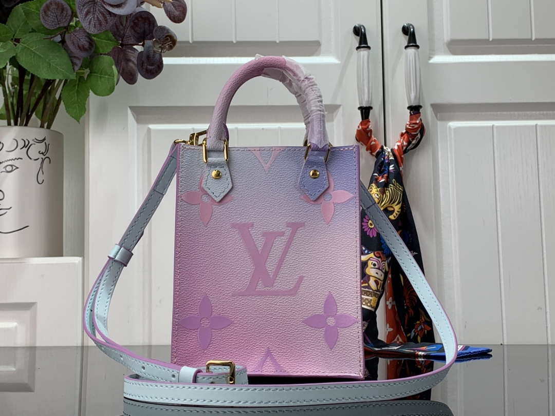 LV M81341 Louis Vuitton Louis Vuitton Petit Sac Plat Bag Monogram - Default Title - View 3