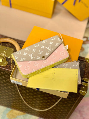 LV M81359 Louis Vuitton Felicie Pochette Bag Pink - Default Title - View 1