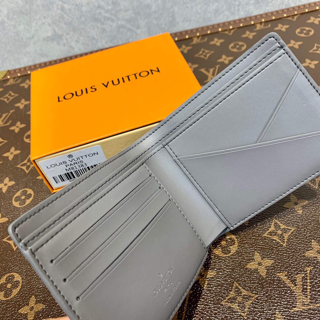 LV M81383 Louis Vuitton Multiple Wallet Anthracite Gray