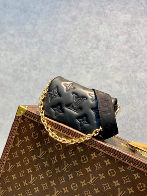 LV M81398 Louis Vuitton Wallet On Strap Bubblegram Black - Default Title - View 1