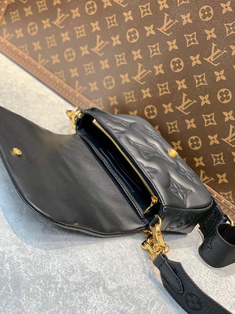 LV M81398 Louis Vuitton Wallet On Strap Bubblegram Black - Default Title - View 7