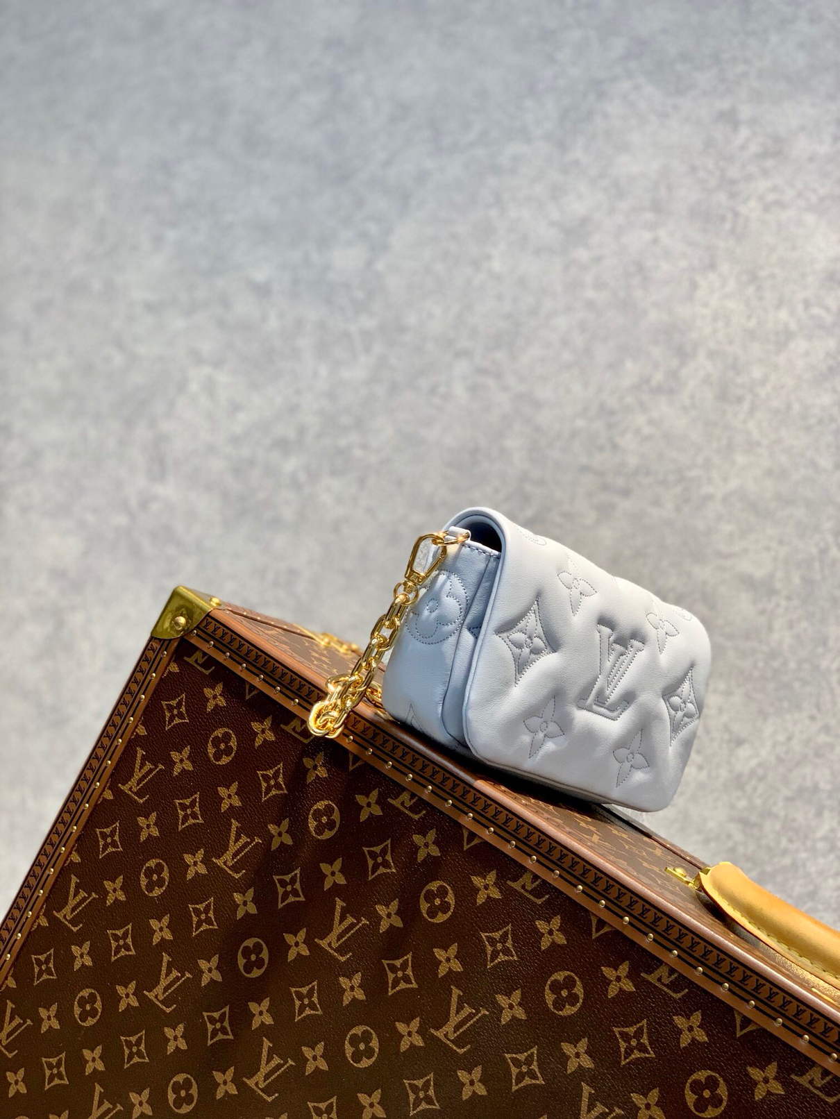 LV M81399 Louis Vuitton Wallet On Strap Bubblegram Glacier Blue - Default Title - View 3